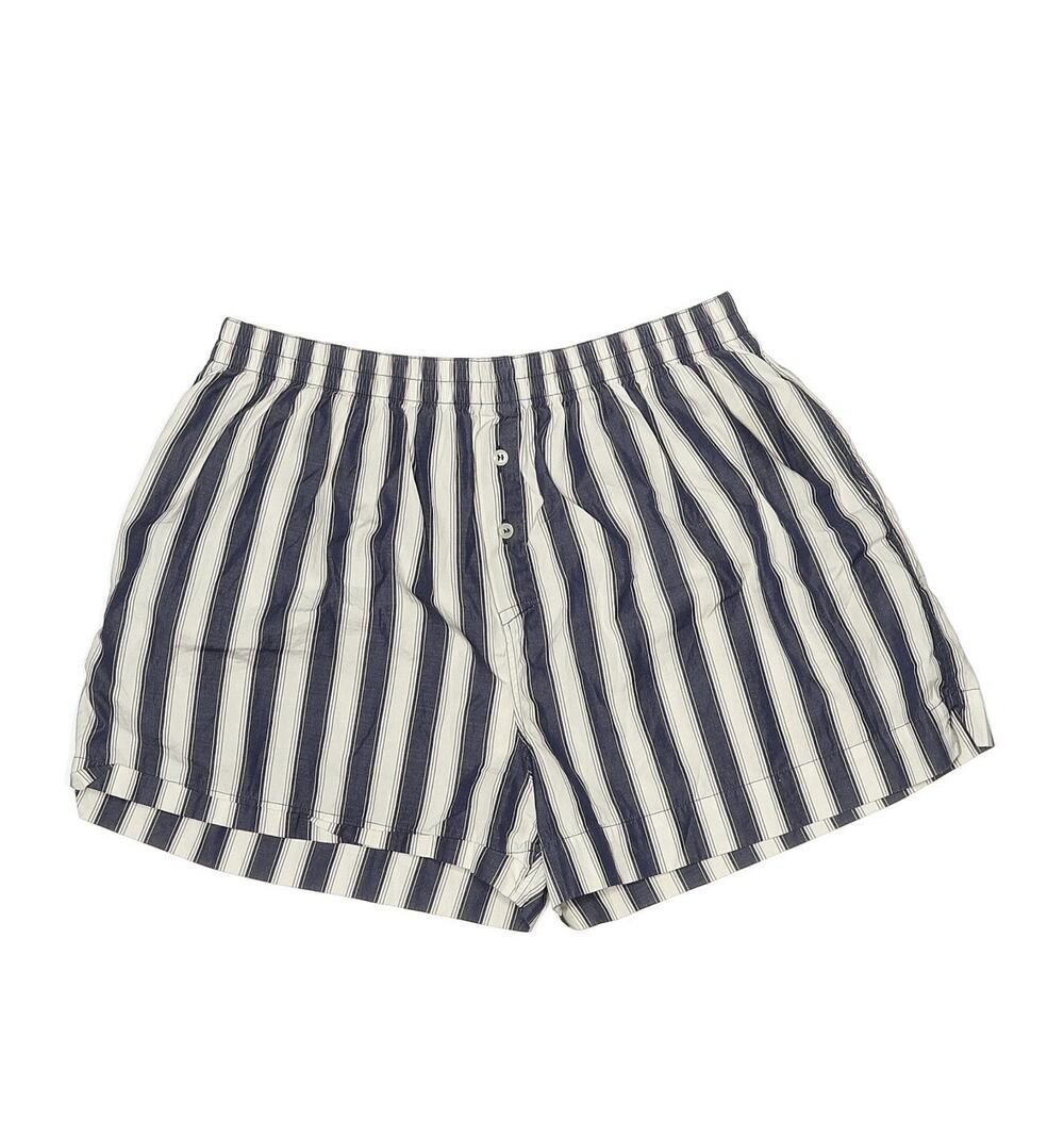 HEAVY MANNERS Boxer Casual Shorts Navy Stripe Cotton M